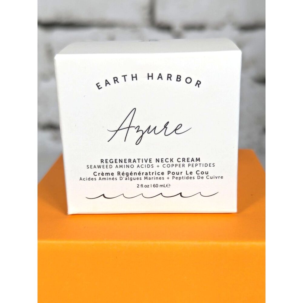 EARTH HARBOR Azure Regenerative Neck Cream Seaweed Amino Peptides Full Size NEW